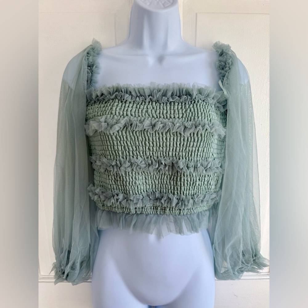 Ruffle off the shoulder top